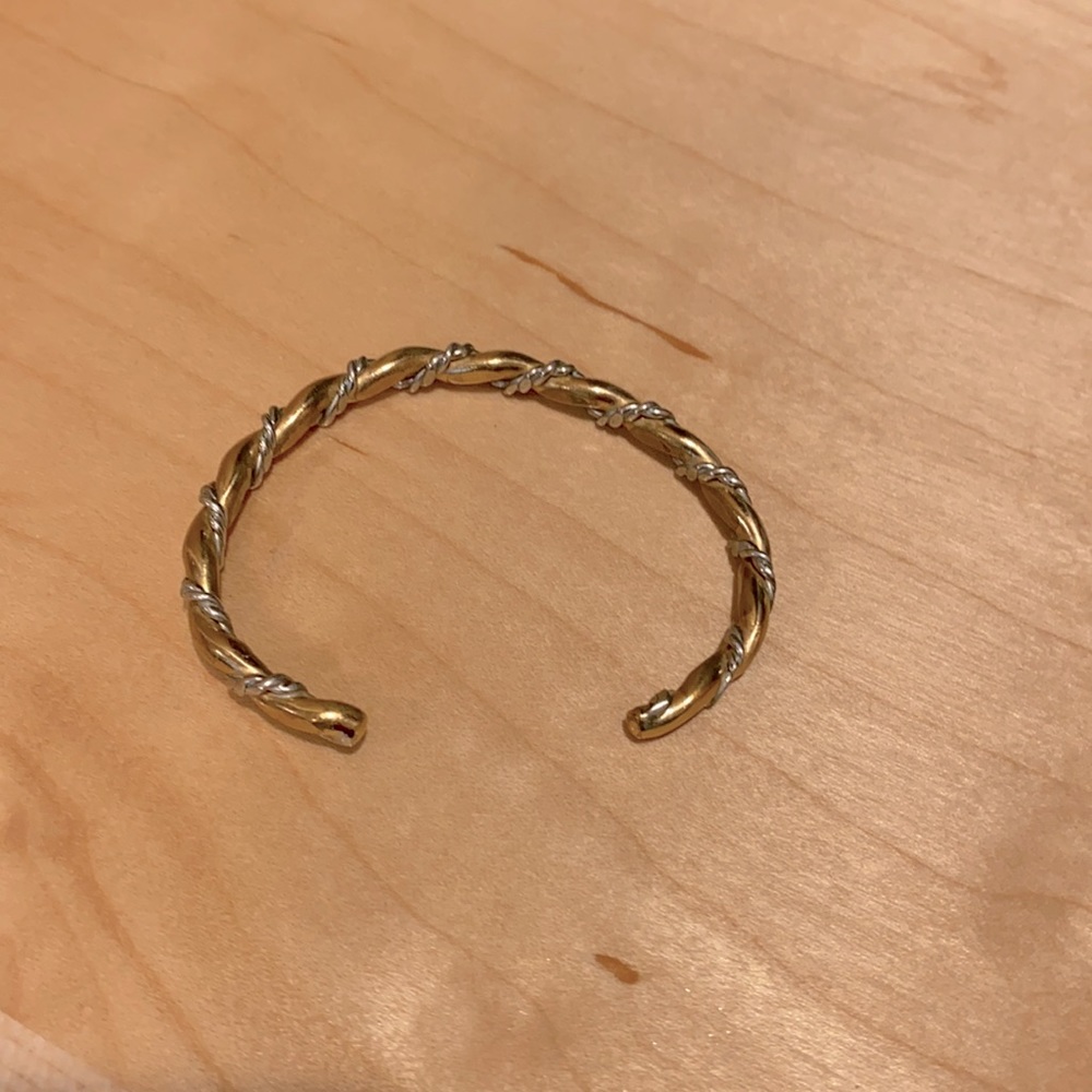 Gold/silver cuff bracelet